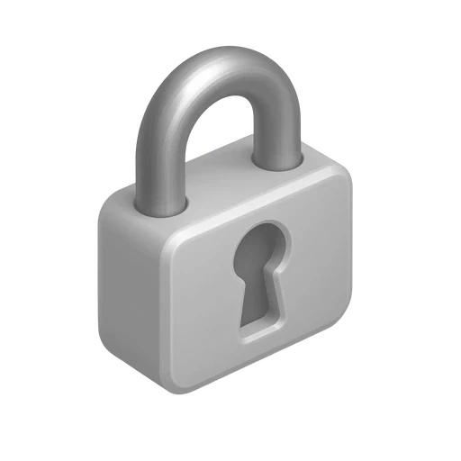 3D lock icon