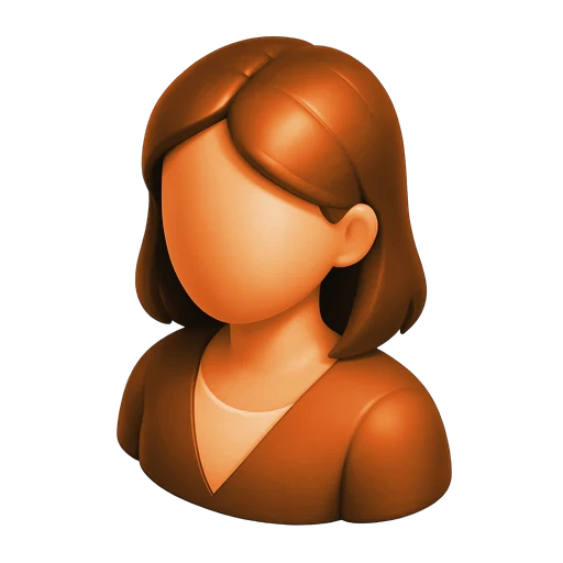 3D girl icon