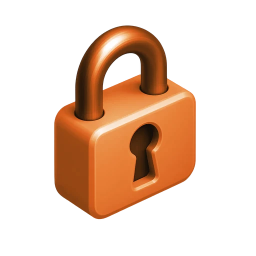 3D lock icon